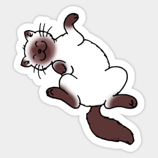 playful siamese cat Sticker